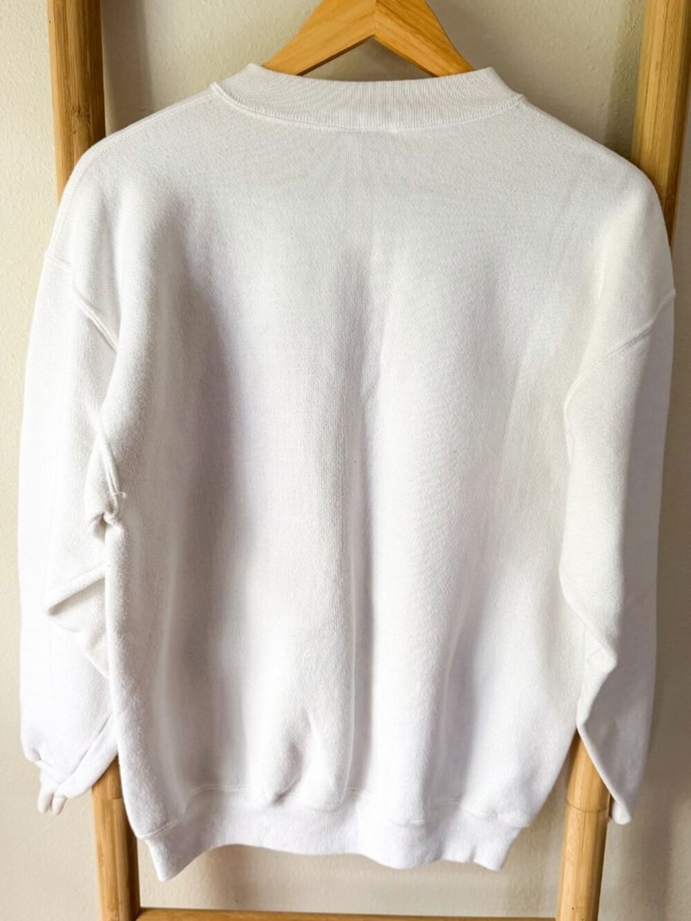 Vintage Pannill USA  Women’s Sweatshirt Large White Poinsettia Graphic Crewneck - Picture 5 of 6